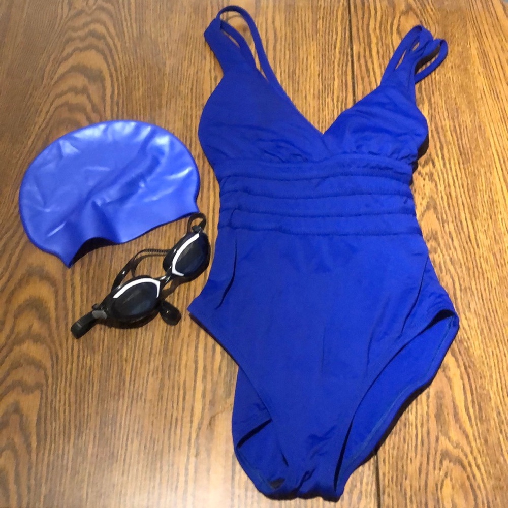 🤗La Blanca Swimsuit crossback Blue 4